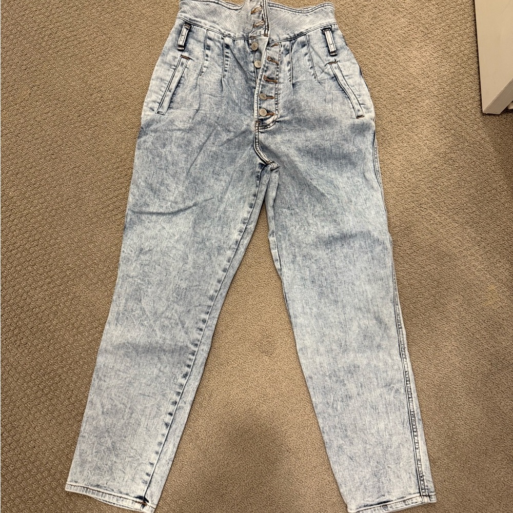 Express Light Blue Straight Leg Pants